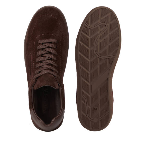 Kahverengi Hakiki Nubuk Deri Erkek Sneaker - E26I1AY57796-B85 - 6