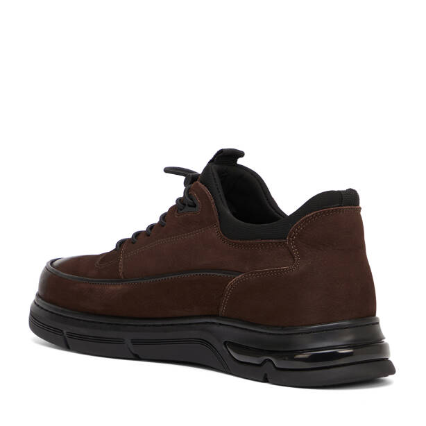 Kahverengi Hakiki Nubuk Deri Erkek Sneaker - E26S1AY57840-A39 - 4