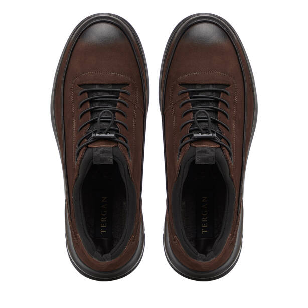 Kahverengi Hakiki Nubuk Deri Erkek Sneaker - E26S1AY57840-A39 - 5
