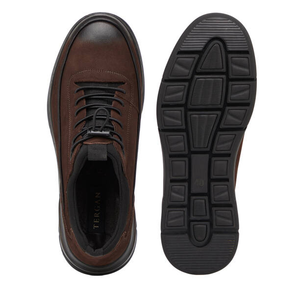 Kahverengi Hakiki Nubuk Deri Erkek Sneaker - E26S1AY57840-A39 - 6