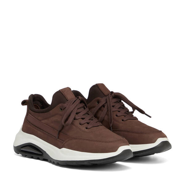 Kahverengi Hakiki Nubuk Deri Erkek Sneaker - E26S1AY57904-A39 - 2