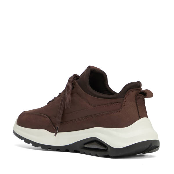 Kahverengi Hakiki Nubuk Deri Erkek Sneaker - E26S1AY57904-A39 - 4