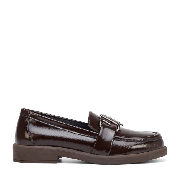 Kahverengi Hakiki Rugan Deri Kadın Loafer - K26S1AY68879-C88 