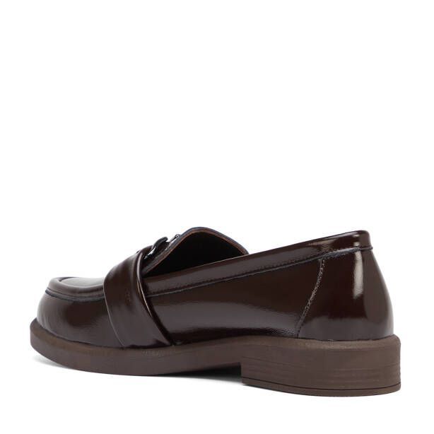 Kahverengi Hakiki Rugan Deri Kadın Loafer - K26S1AY68879-C88 - 4
