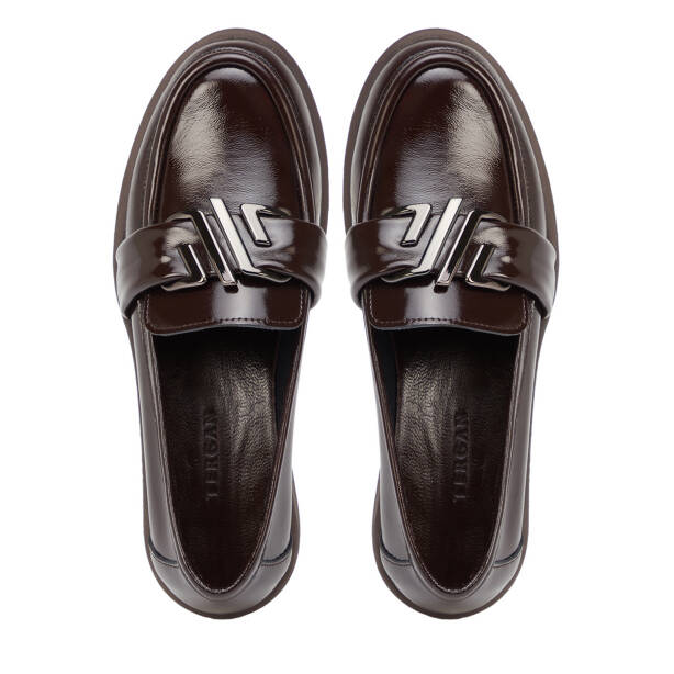Kahverengi Hakiki Rugan Deri Kadın Loafer - K26S1AY68879-C88 - 5