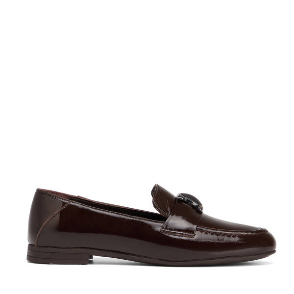 Kahverengi Hakiki Rugan Deri Kadın Loafer - K26S1AY68882-C88 - 1