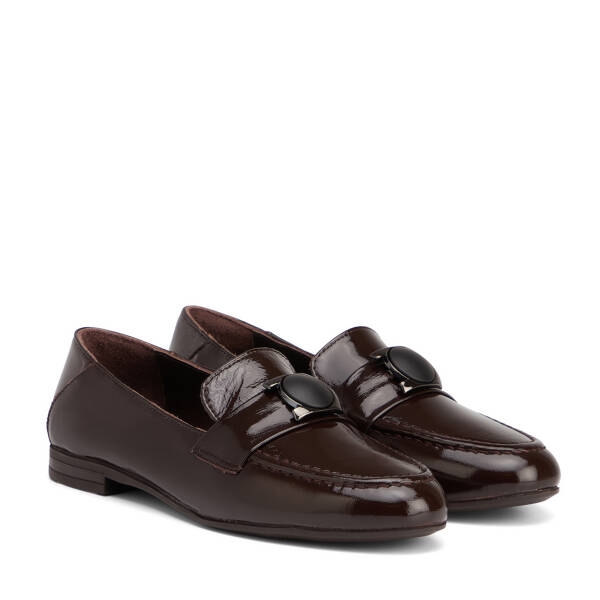Kahverengi Hakiki Rugan Deri Kadın Loafer - K26S1AY68882-C88 - 2