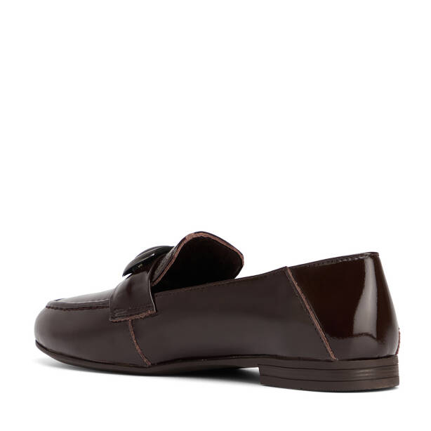 Kahverengi Hakiki Rugan Deri Kadın Loafer - K26S1AY68882-C88 - 4