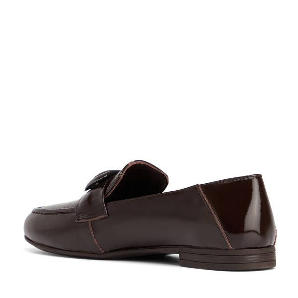 Kahverengi Hakiki Rugan Deri Kadın Loafer - K26S1AY68882-C88 - 4