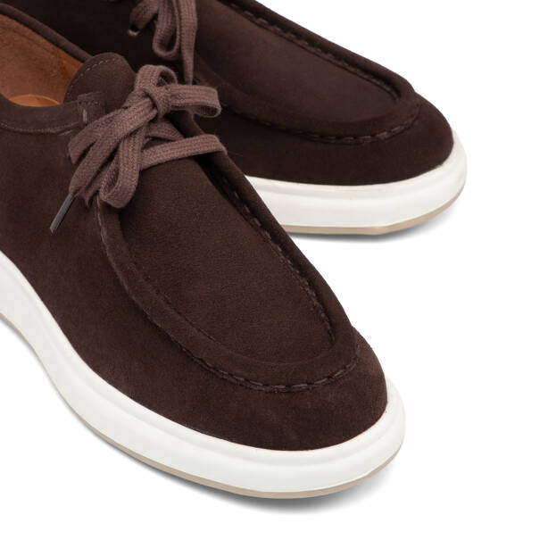 Kahverengi Hakiki Süet Deri Erkek Casual Ayakkabı - E26I1AY57693-B85 - 3