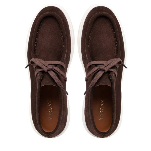 Kahverengi Hakiki Süet Deri Erkek Casual Ayakkabı - E26I1AY57693-B85 - 5