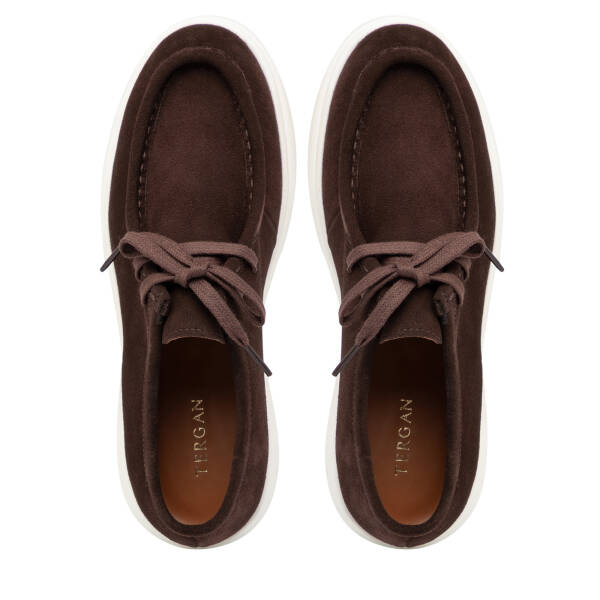 Kahverengi Hakiki Süet Deri Erkek Casual Ayakkabı - E26I1AY57693-B85 - 5