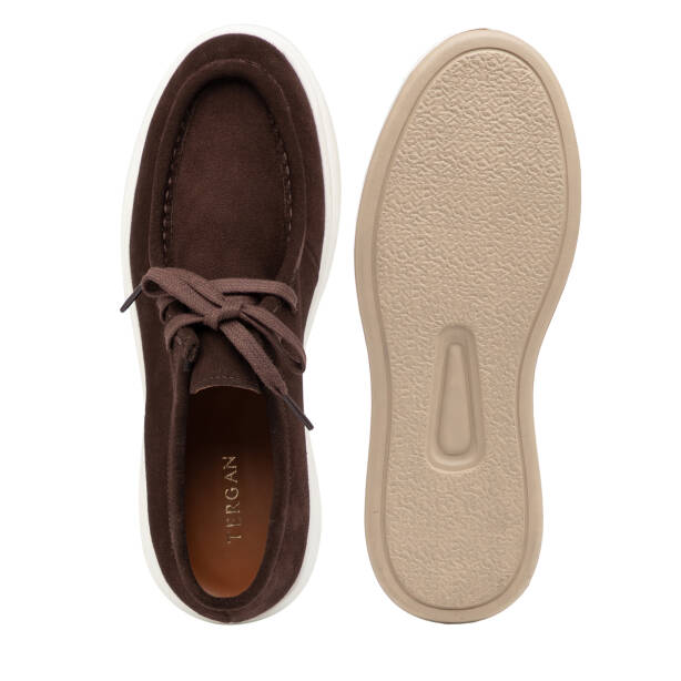 Kahverengi Hakiki Süet Deri Erkek Casual Ayakkabı - E26I1AY57693-B85 - 6