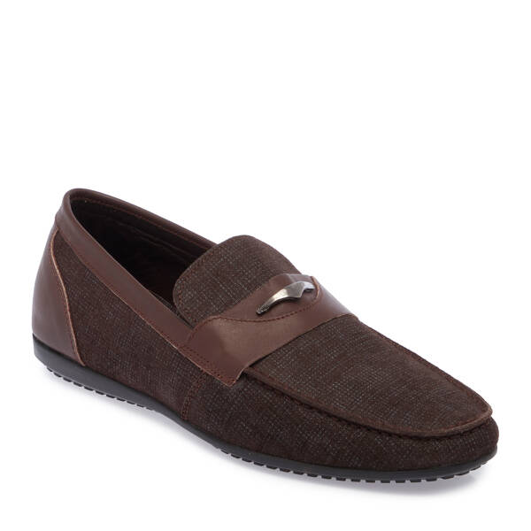 Kahverengi Hakiki Süet Deri Erkek Loafer - E26I1AY57616-T3M - 1