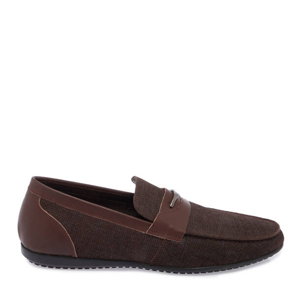Kahverengi Hakiki Süet Deri Erkek Loafer - E26I1AY57616-T3M - 3