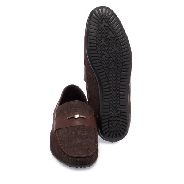 Kahverengi Hakiki Süet Deri Erkek Loafer - E26I1AY57616-T3M - 4