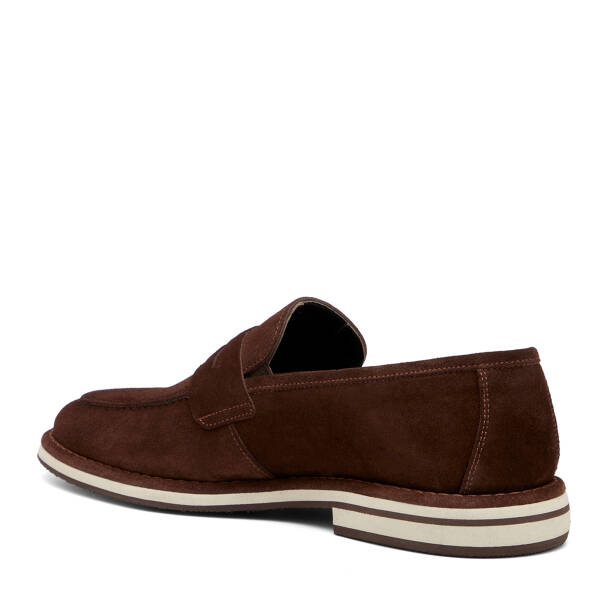 Kahverengi Hakiki Süet Deri Erkek Loafer - E26I1AY57683-B85 - Tergan