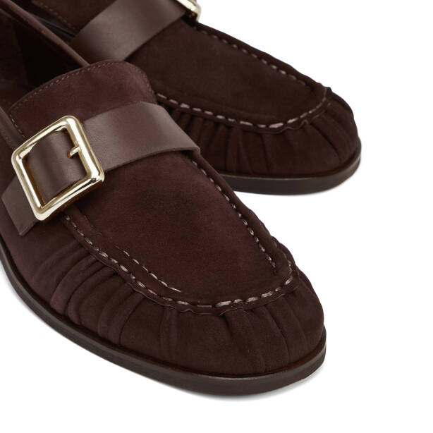 Kahverengi Hakiki Süet Deri Erkek Loafer - E26I1AY57714-B85 - 3