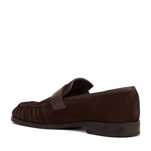 Kahverengi Hakiki Süet Deri Erkek Loafer - E26I1AY57714-B85 - 4