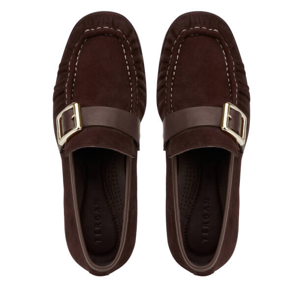 Kahverengi Hakiki Süet Deri Erkek Loafer - E26I1AY57714-B85 - 5