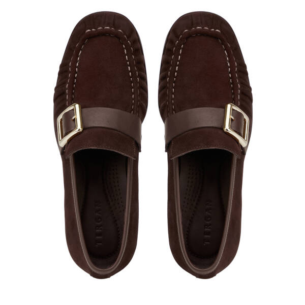 Kahverengi Hakiki Süet Deri Erkek Loafer - E26I1AY57714-B85 - 5
