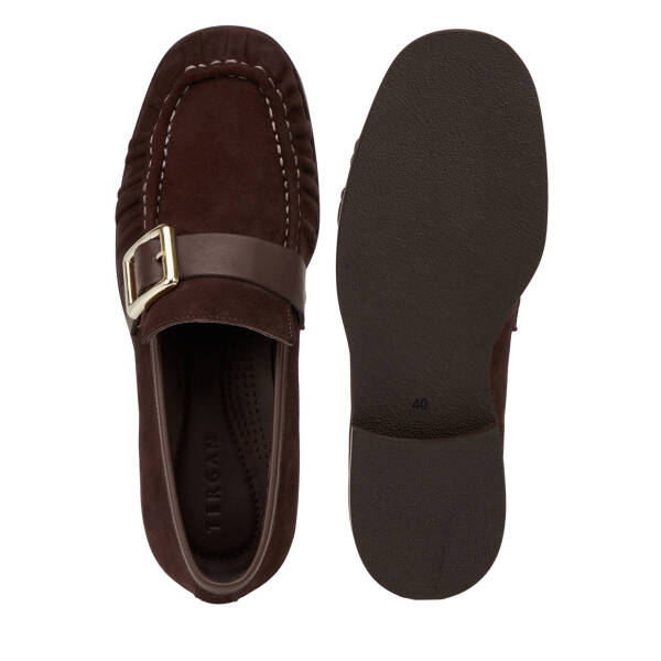 Kahverengi Hakiki Süet Deri Erkek Loafer - E26I1AY57714-B85 - 6