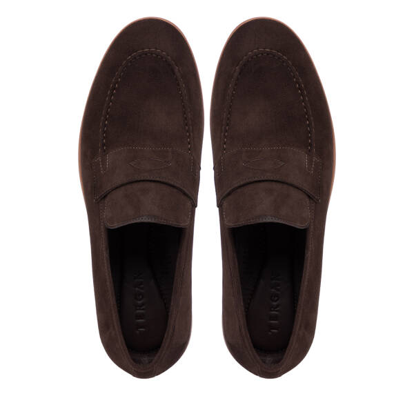 Kahverengi Hakiki Süet Deri Erkek Loafer - E26I1AY57715-B85 - 5