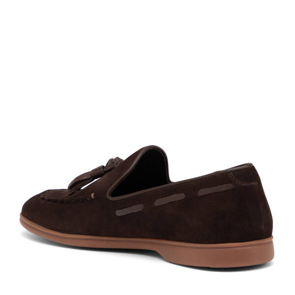 Kahverengi Hakiki Süet Deri Erkek Loafer - E26I1AY57716-B85 - 4