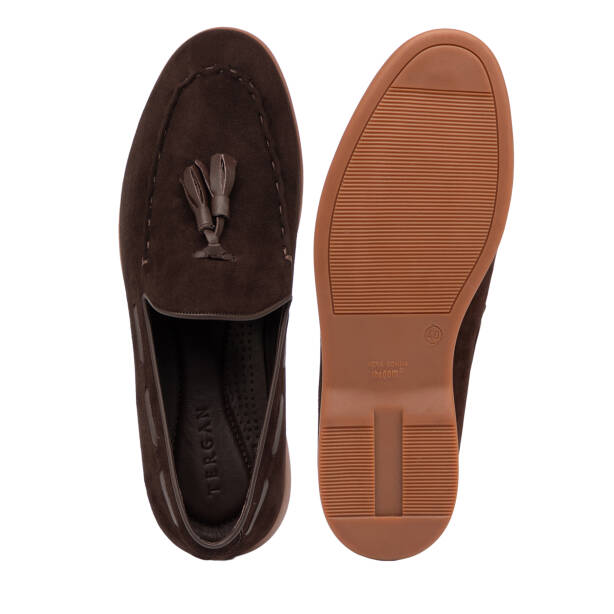 Kahverengi Hakiki Süet Deri Erkek Loafer - E26I1AY57716-B85 - 6