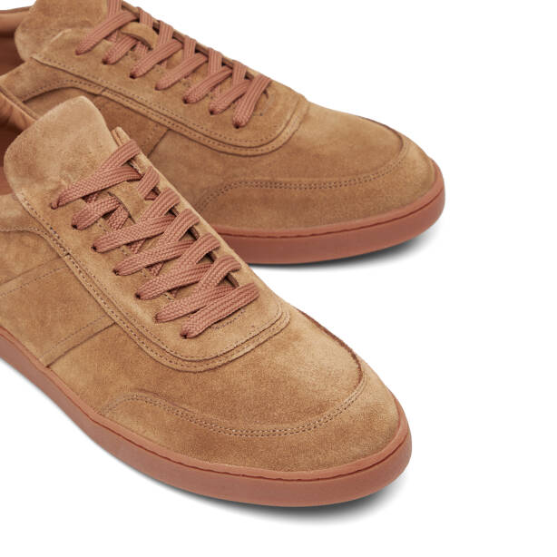 Kahverengi Hakiki Süet Deri Erkek Sneaker - E26I1AY57622-U8R - 3