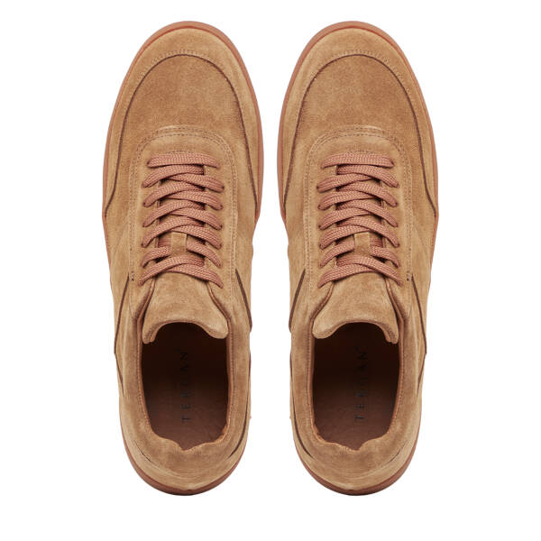 Kahverengi Hakiki Süet Deri Erkek Sneaker - E26I1AY57622-U8R - 5