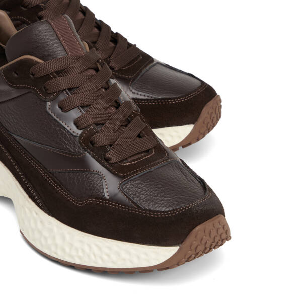 Kahverengi Hakiki Süet Deri Erkek Sneaker - E26S1AY57829-W20 - 3