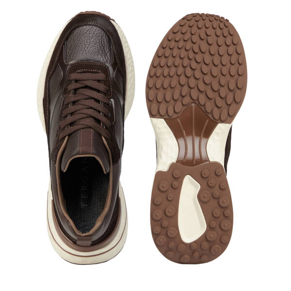 Kahverengi Hakiki Süet Deri Erkek Sneaker - E26S1AY57829-W20 - 6