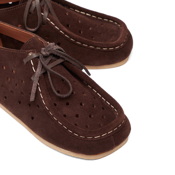 Kahverengi Hakiki Süet Deri Kadın Casual Ayakkabı - K26I1AY68417-B85 - 3