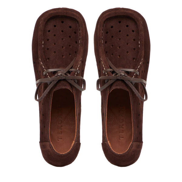 Kahverengi Hakiki Süet Deri Kadın Casual Ayakkabı - K26I1AY68417-B85 - 5