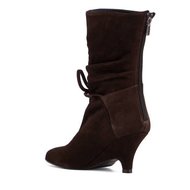 Kahverengi Hakiki Süet Deri Kadın Çizme - K26K1CM68718-B85 - 3