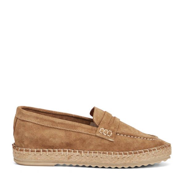 Kahverengi Hakiki Süet Deri Kadın Loafer - K26I1AY68635-U8R - 1