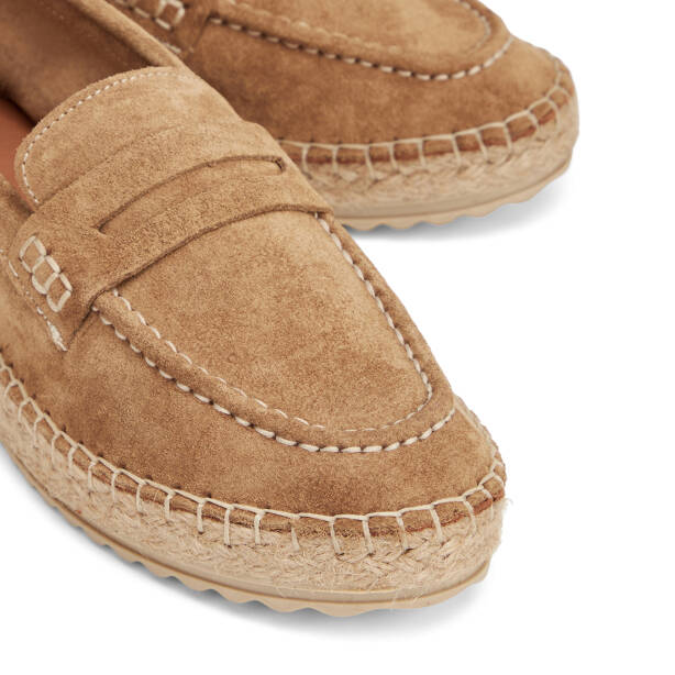 Kahverengi Hakiki Süet Deri Kadın Loafer - K26I1AY68635-U8R - 3