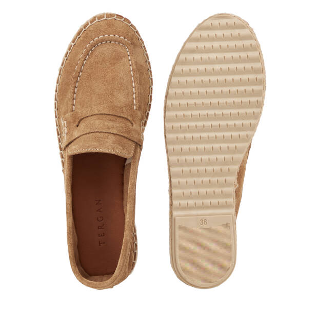 Kahverengi Hakiki Süet Deri Kadın Loafer - K26I1AY68635-U8R - 6