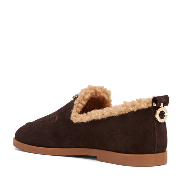 Kahverengi Hakiki Süet Deri Kadın Loafer - K26K1AY68833-B85 - 4
