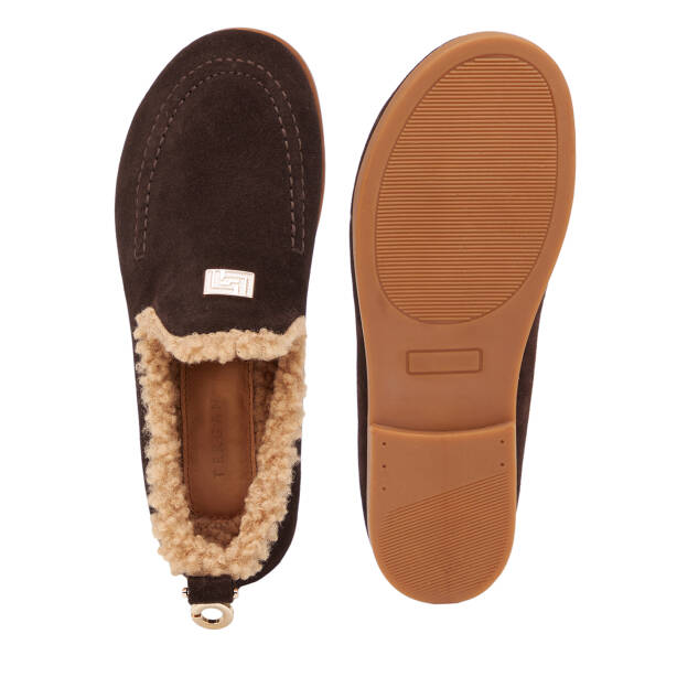 Kahverengi Hakiki Süet Deri Kadın Loafer - K26K1AY68833-B85 - 6