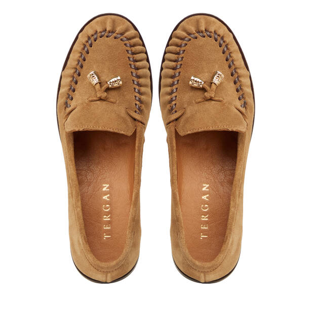 Kahverengi Hakiki Süet Deri Kadın Loafer - K26S1AY68746-K58 - 5