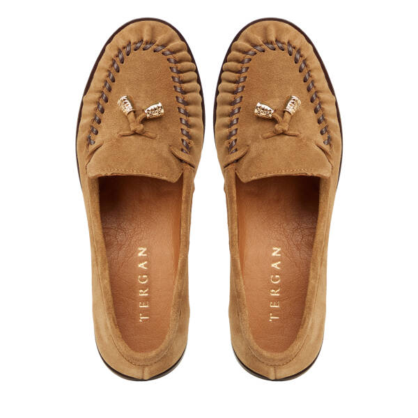 Kahverengi Hakiki Süet Deri Kadın Loafer - K26S1AY68746-K58 - 5