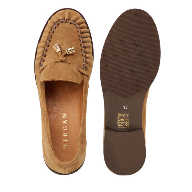 Kahverengi Hakiki Süet Deri Kadın Loafer - K26S1AY68746-K58 - 6
