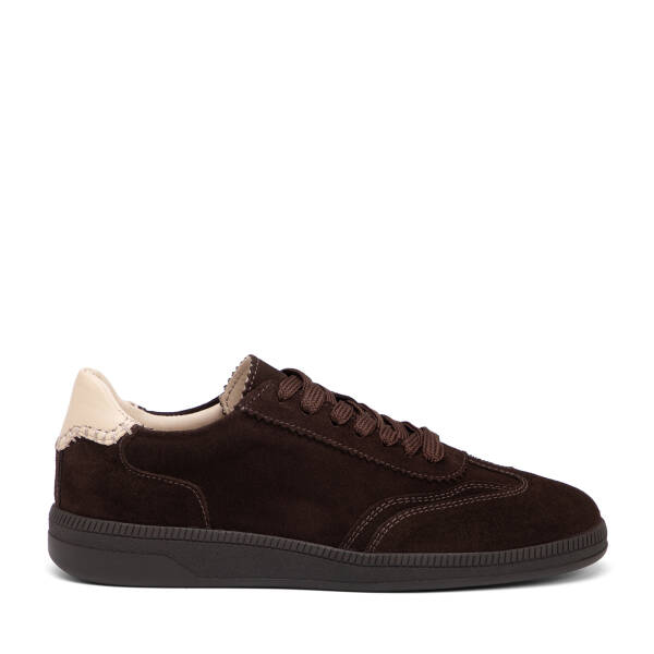 Kahverengi Hakiki Süet Deri Kadın Sneaker - K26I1AY68528-B85 - 1