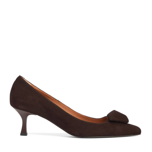 Kahverengi Hakiki Süet Deri Kadın Stiletto - K26S1AY68858-B85 - 1
