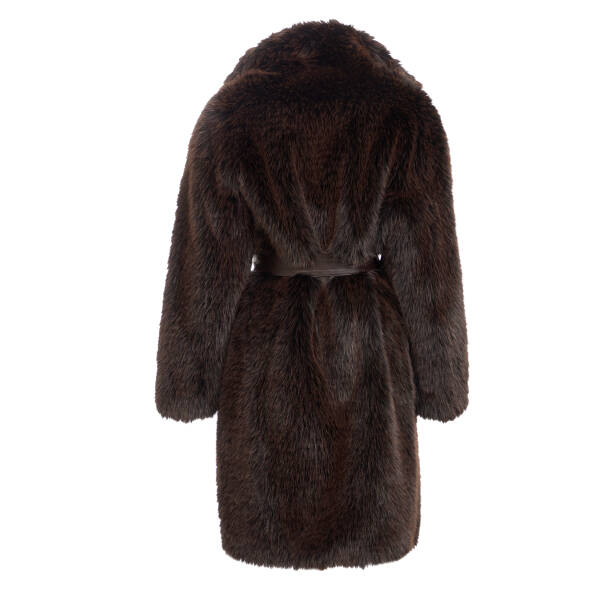 Kahverengi Hakiki Deri Kadın Deri Kaban - K24KKM320471-U5X - 4