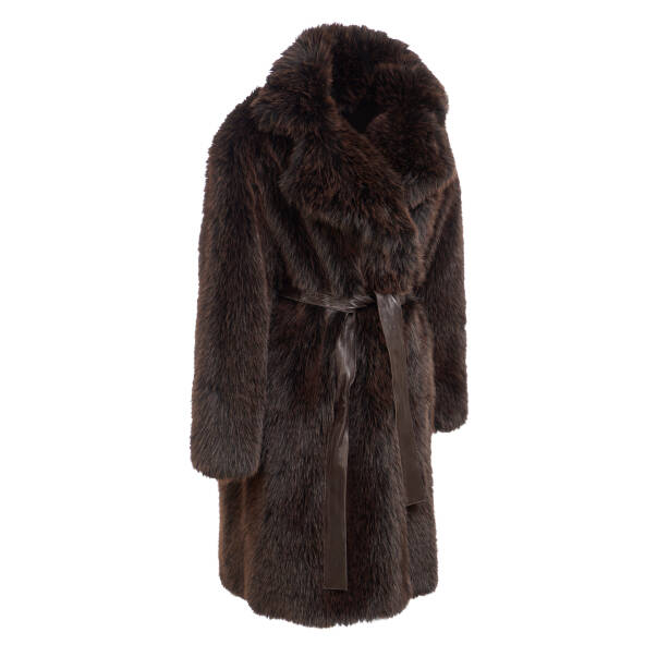 Kahverengi Hakiki Deri Kadın Deri Mont - K24KKM320471-U5X - 2