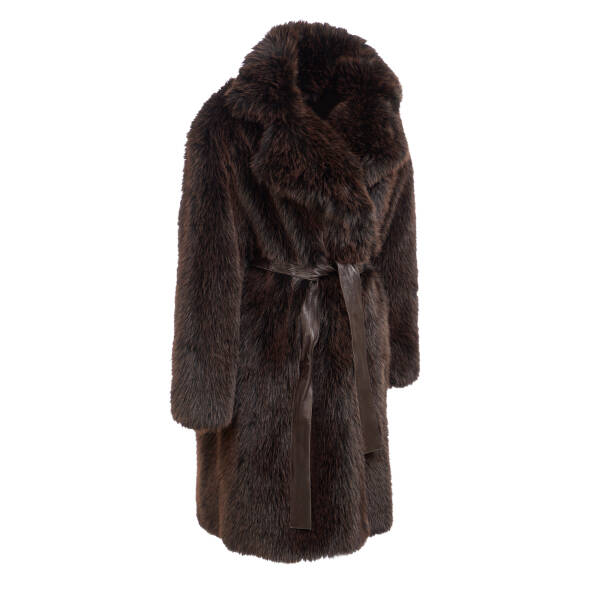 Kahverengi Hakiki Deri Kadın Deri Mont - K24KKM320471-U5X - 2