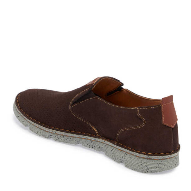 Kahverengi Nubuk Deri Erkek Casual Ayakkabı - E24I1AY56774-A39 - 2